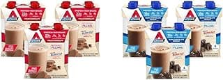 Atkins Creamy Chocolate Meal Size Protein Shake & Dark Chocolate Royale Protein Shake, 15g Protein, Low Glycemic, 2g Net C...