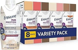 Ensure Max Protein Nutrition Shakes, Variety Pack, With 30g of Protein, 1g of Sugar, Nutrients to Support Immune System He...