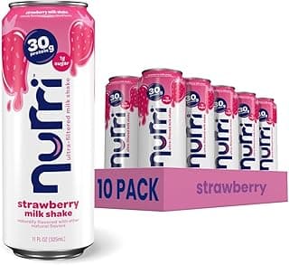 Nurri - 30g Protein Ultra Filtered Milk Shake – Strawberry - Lactose Free, Low Sugar, 150 Calories, 10 Vitamins and Minera...