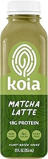 Koia - Matcha Latte - 18g Protein - Ready To Drink Plant Protein Shake - Low Sugar, Dairy Free, Gluten Free, Soy Free, Non...