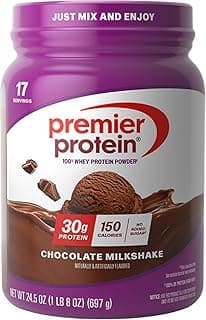 Premier Protein Powder, Chocolate Milkshake, 30g Protein, No Added Sugar, 100% Whey Protein, Keto Friendly, Soy & Gluten F...