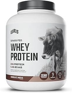 Sponsored Ad - Levels Grass Fed Whey Protein Powder, No Artificials, 24G of Protein, Chocolate Mocha, 5LB