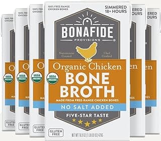 Bonafide Provisions Fresh Organic Chicken Bone Broth - No Salt Added, 16.9oz - 6 Pack