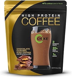 Chike Chocolate Caramel High Protein Iced Coffee, 20 G Protein, 2 Shots Espresso, 1 G Sugar, Keto Friendly and Gluten Fre...