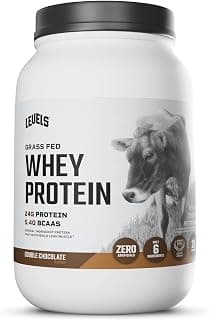 Sponsored Ad - Levels Grass Fed Whey Protein Powder, No Artificials, 24G of Protein, Double Chocolate, 2LB