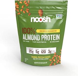Sponsored Ad - NOOSH Plant Based Almond Protein Powder Unflavored 35 Gram - Vegan, All Natural Ingredients, Non-GMO, Glute...