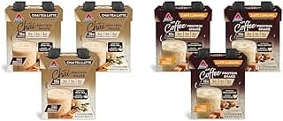 Atkins Chai Tea Latte Protein Shake, 15g Protein, Low Glycemic, 3g Net Carb, 1g Sugar, Keto Friendly & Café Caramel Iced C...