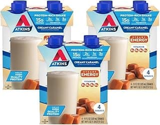 Atkins Atkins Energy Shake Creamy Caramel, 4 Count (Pack of 3)