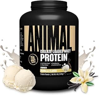 Sponsored Ad - Animal Whey Isolate Protein Powder - Loaded for Pre & Post Workout Muscle Builder and Recovery with Digesti...