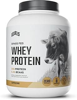 Sponsored Ad - Levels Grass Fed Whey Protein Powder, No Artificials, 24G of Protein, Cappuccino, 5LB