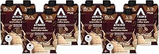 Atkins Mocha Latte Iced Coffee Protein Shake, 15g Protein, Low Glycemic, 4g Net Carb, 1g Sugar, Keto Friendly (Pack of 24)