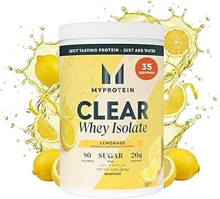 Myprotein Clear Whey Isolate Protein Powder, 35 Servings (1.9lbs) Lemonade, 20g Protein per Serving, Naturally Flavored Dr...