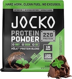 Sponsored Ad - Jocko Fuel Whey Protein Powder, Mint Chocolate, 22g Protein, Digestive Enzymes + Probiotic Blend, No Sugar ...