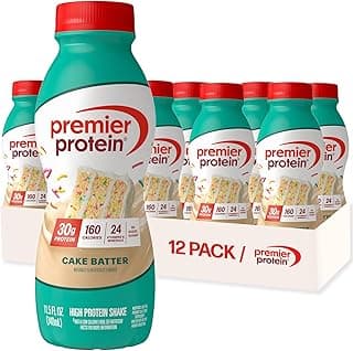 Premier Protein Shake, Cake Batter, 30g Protein, No Added Sugar, 24 Vitamins & Minerals to Support Immune Health, 11.5 fl ...