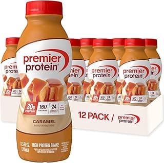Premier Protein Shake, Caramel, 30g Protein, No Added Sugar, 24 Vitamins & Minerals to Support Immune Health, 11.5 fl oz, ...