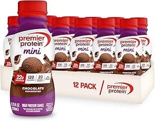 Premier Protein Shake MINIs, Chocolate, 22g Protein, 120 Calories, No Added Sugar, 8.75 fl oz, 12 Pack