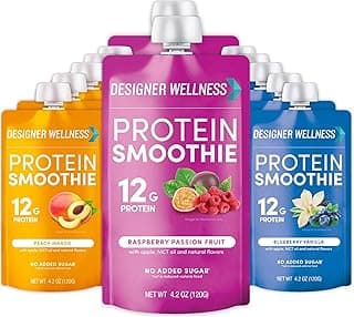 Sponsored Ad - Designer Wellness Protein Smoothie, Super Fruit Variety Pack, 12g Whey Protein, Real Fruit Smoothie Snack, ...