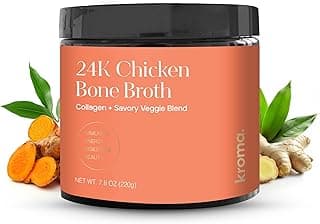 Sponsored Ad - Kroma’s 24K Chicken Bone Broth Powder - 10 Servings 1 Jar – Organic Protein-Rich Bone Stock – Instant Packa...