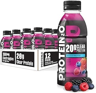 Protein2o Hydration Drink - 2-in-1 Liquid Clear Whey Protein Isolate and Electrolyte Drink - 20g Protein, Vitamins B5, B6...