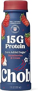 Chobani® 15g Protein Lowfat Greek Yogurt Drink Strawberries & Cream 7 fl oz