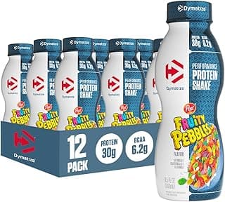 Dymatize Performance Protein Shake, Fruity Pebbles, 30g Protein, 6.2g BCAA for Muscle Recovery, No Added Sugar, Low Fat, 2...