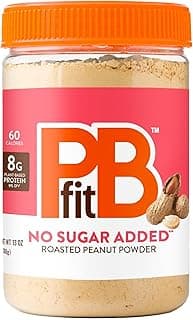 PBfit No Sugar Added Peanut Butter Powder, Powdered Peanut Butter Spread from Real Roasted Peanuts, 8g Protein, Made with ...