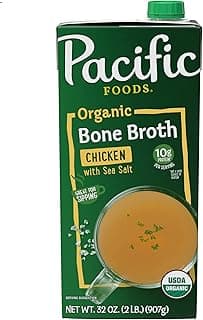 Pacific Foods Organic Chicken Bone Broth With Sea Salt, 32 oz Carton