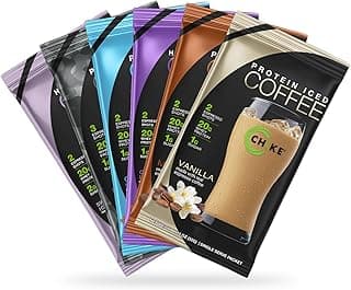 Chike High Protein Iced Coffee Sampler Pack, 20 G Protein, 2 Shots Espresso, 1 G Sugar, Keto Friendly and Gluten Free, 6 S...