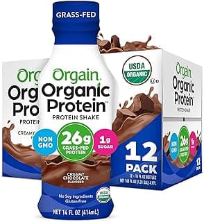 Orgain Organic Protein Shake, Grass Fed Dairy, Creamy Chocolate - 26g High Protein Whey Shake, Ready to Drink, Gluten Fre...