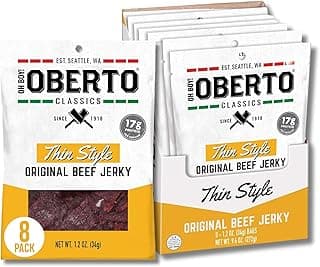 Sponsored Ad - Oh Boy! Oberto Classics Thin Style Original Beef Jerky, 1.2 Ounce (Pack of 8)