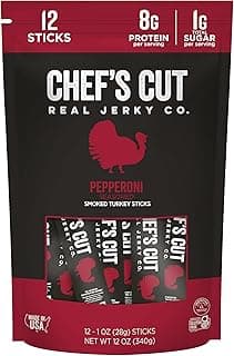 Chef’s Cut Real Turkey Jerky | Smoked Turkey Meat Sticks | High Protein Snack with 8 g Protein & 100 Calories, Gluten Fre...