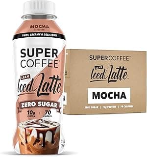 Sponsored Ad - SUPER COFFEE, Keto Protein Coffee (0g Added Sugar, 10g Protein, 70 Calories) [Mocha] 12 Fl Oz, 12 Pack | Ic...