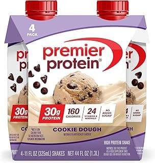 Premier Protein Shake, Cookie Dough, 30g Protein, No Added Sugar, 24 Vitamins & Minerals to Support Immune Health, 11 fl o...