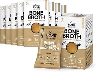 Bone Brewhouse - Unflavored Chicken Bone Broth Protein Powder - Keto & Paleo Friendly - Instant Soup Broth - 15g Protein -...