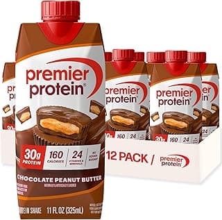 Premier Protein Shake, Chocolate Peanut Butter, 30g Protein, No Added Sugar, 24 Vitamins & Minerals to Support Immune Heal...