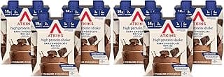 Atkins Dark Chocolate Royale Protein Shake,High Protein Shakes,Low Glycemic,Low Carb and-Low Sugar Chocolate Flavored-Prot...