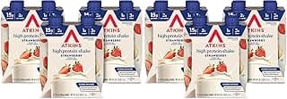 Atkins Strawberry Flavored Protein Shake,High Protein,Low Glycemic,Low Sugar and-Low Carb,Keto Friendly,Gluten Free,(Pack ...