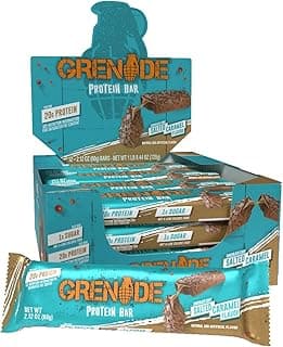 Sponsored Ad - Grenade Chocolate Chip Salted Caramel High Protein Bar, 20 g Protein and 1 g Sugar per Snack Bar, 12 Count,...