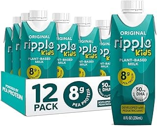 Sponsored Ad - Ripple Kids Original Plant Based Milk | Pediatrician Recommended | 8g Pea Protein | Shelf Stable | Vegan & ...