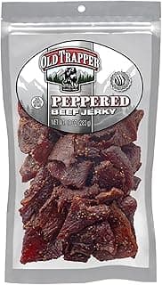 Old Trapper Beef Jerky, Peppered 10-Ounce Pack, Spicy Meat Snacks for Lunches or Between Meals, 11 Grams of Protein, Zero ...