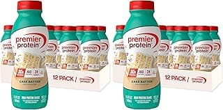 Premier Protein Shake, Cake Batter, 30g Protein, No Added Sugar, 24 Vitamins & Minerals to Support Immune Health, 11.5 fl ...
