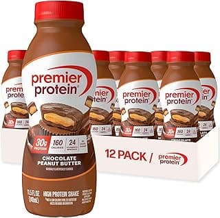 Premier Protein Shake, Chocolate Peanut Butter, 30g Protein, No Added Sugar, 24 Vitamins & Minerals to Support Immune Heal...