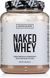 NAKED Whey Chocolate Protein Powder - Only 3 Ingredients - Grass Fed Whey Protein Powder, Organic Chocolate and Organic Co...