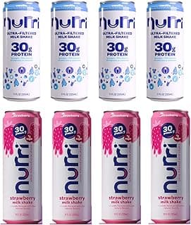 Nurri Ultra-Filtered Protein Milk Shake Variety Pack, 30g Protein, Low Sugar, Lactose Free – 8 Ready-to-Drink 11 fl oz Can...