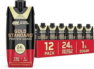 Optimum Nutrition Gold Standard Protein Shake, 24g Protein, Ready to Drink Protein Shake, Gluten Free, Vitamin C for Immun...
