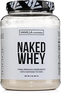 Sponsored Ad - NAKED Whey Vanilla Protein Powder - Only 3 Ingredients - Grass Fed Whey Protein Powder, Vanilla Flavor, and...