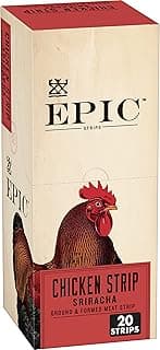 EPIC Chicken Strip, Sriracha, Keto Friendly, Whole 30, Gluten Free, Protein Snacks, 0.8 oz