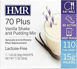 HMR 70 Plus Shake & Pudding Mix | Meal Replacement Powder | Lactose-Free | 15g Protein | Easy to Make | Low Calorie (7.35 ...