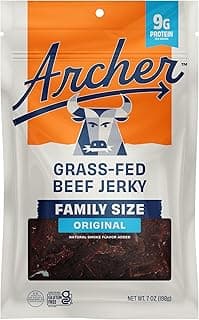 Archer Jerky Grass Fed Beef Jerky - Beef Snack Bags Bulk, Individual Packs, Protein Snack, Gluten Free, No Nitrates, Natur...