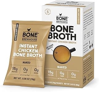 Bone Brewhouse - Unflavored Chicken Bone Broth Protein Powder - Keto & Paleo Friendly - Instant Soup Broth - 15g Protein -...